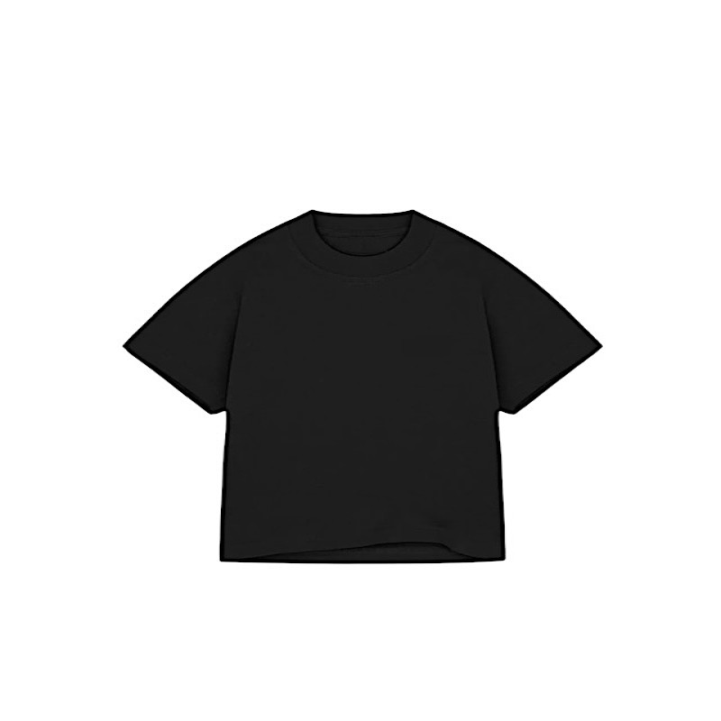 Made in Portugal Organic Cotton Kids T Shirt Oversize Black